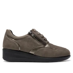 Ferrole Taupe Suede Trainers