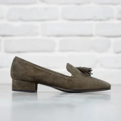 Fiadh Khaki Suede Loafers