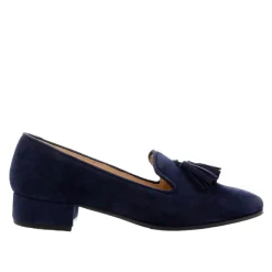 Fiadh Navy Suede Loafers