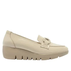 Forza Off White Leather Wedge Loafers
