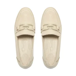 Forza Off White Leather Wedge Loafers