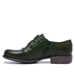 Gabbi Green Leather Loafers