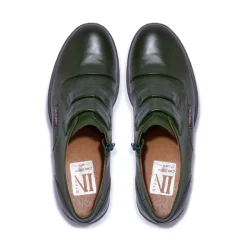 Gabbi Green Leather Loafers