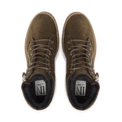 Galina Green Suede Ankle Boots