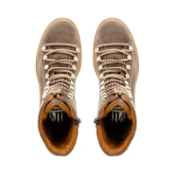 Granada Taupe Suede Lace Up Ankle Boots