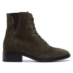 Isla Green Suede Ankle Boots