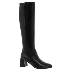 Jilly Black Italian Leather Knee High Boots