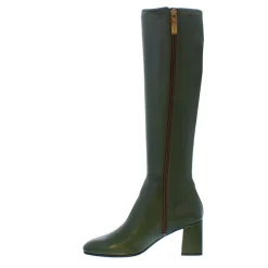 Jilly Green Italian Leather Knee High Boots