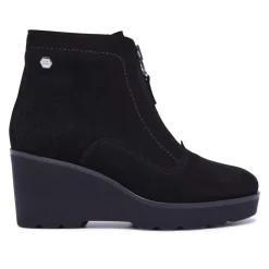Kelania Black Suede Ankle Boots