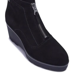 Kelania Black Suede Ankle Boots