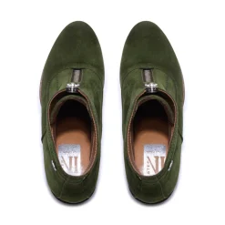 Kelania Green Suede Ankle Boots