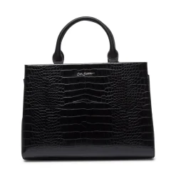 Kleo Black Croc Handbag