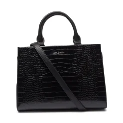 Kleo Black Croc Handbag