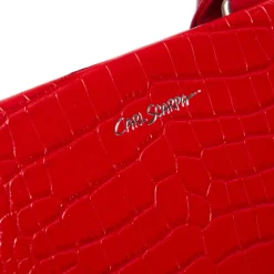 Kleo Red Croc Handbag