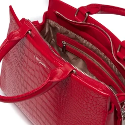 Kleo Red Croc Handbag