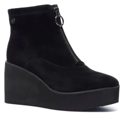 Koliana Black Suede Ankle Boots