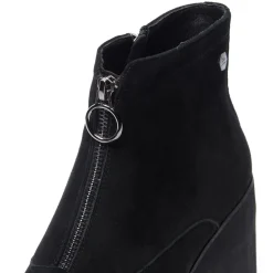 Koliana Black Suede Ankle Boots