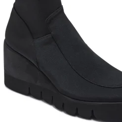 Lainie Black Textile Ankle Boots