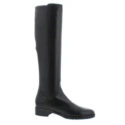 Lara Black Leather Knee-High Boots