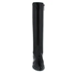 Lara Black Leather Knee-High Boots