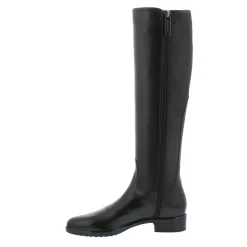 Lara Black Leather Knee-High Boots