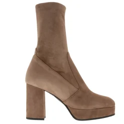 Lavora Taupe Platform Ankle Boots