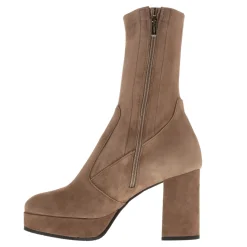 Lavora Taupe Platform Ankle Boots