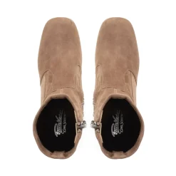 Lavora Taupe Platform Ankle Boots