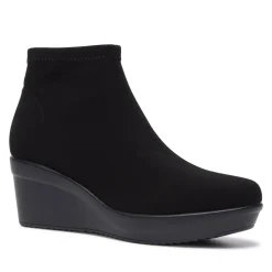 Lentini Black Stretch Ankle Boots