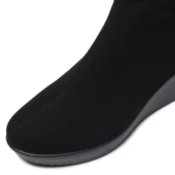 Lentini Black Stretch Ankle Boots