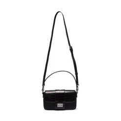 Listini Black Croc Handbag