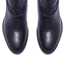 Lodeve Black Leather Ankle Boots