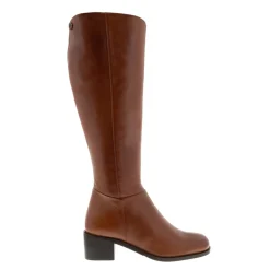 Losanna Tan Leather Knee High Boots