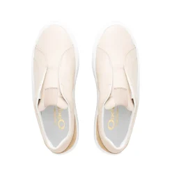 Mabel Beige Leather Trainers