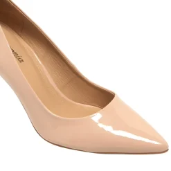 Malazzo Blush Patent Leather Heeled Courts