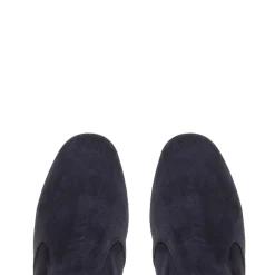 Mimosa Navy Italian Suede Knee High Boots
