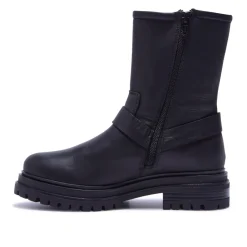 Molize Black Leather Ankle Boots