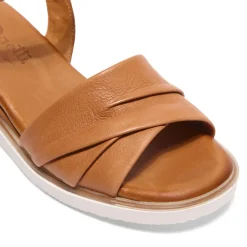 Myriad Tan Leather Wedge Sandals