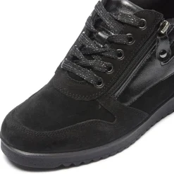 Nemoli Black Leather Trainers