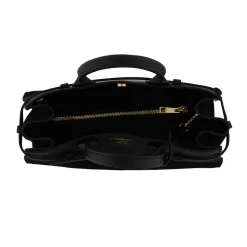 Obarini Black Italian Suede Box Bag