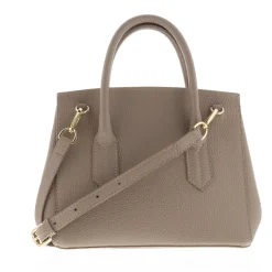 Olmetto Taupe Italian Leather Box Bag