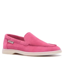 Omilie Fuchsia Suede Slip-On Loafers