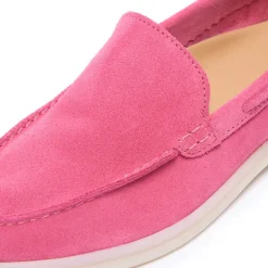 Omilie Fuchsia Suede Slip-On Loafers