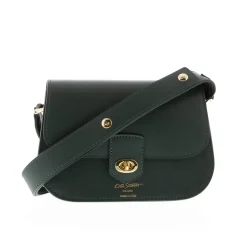 Orsina Green Italian Leather Shoulder Bag