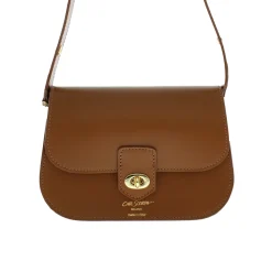 Orsina Tan Italian Leather Shoulder Bag