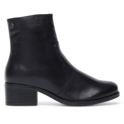 Orvieto Black Leather Ankle Boots