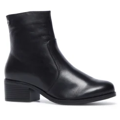 Orvieto Black Leather Ankle Boots