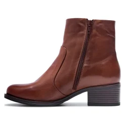 Orvieto Tan Leather Ankle Boots