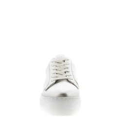 Padova Silver Leather Platform Trainers
