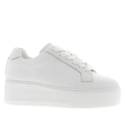 Padova White Leather Platform Trainers